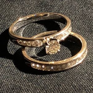 Diamond Engagement/Wedding Band Set